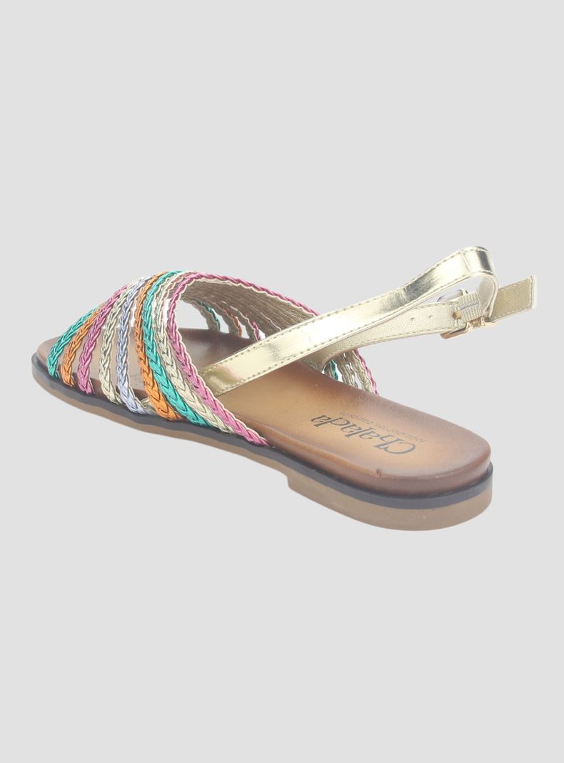 Sandalia Chalada Mujer Greca-61 Multi Plana-3