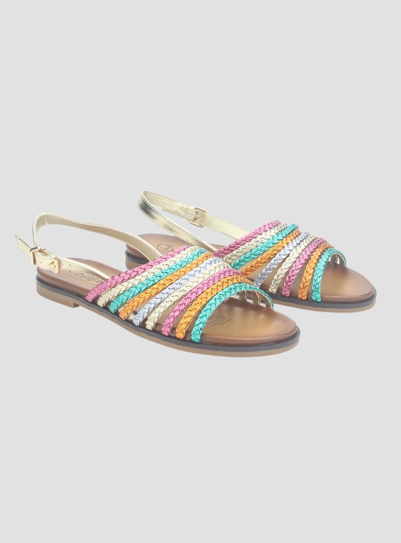 Sandalia Chalada Mujer Greca-61 Multi Plana-4