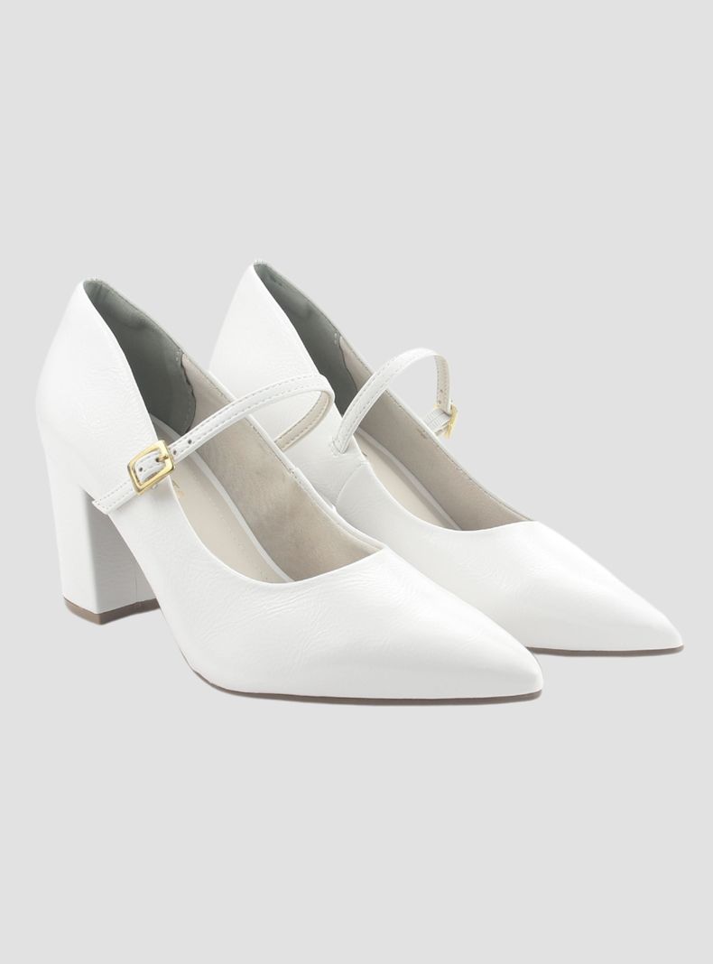 Zapato Via Marte Mujer 028-014-01 Blanco Casual-2