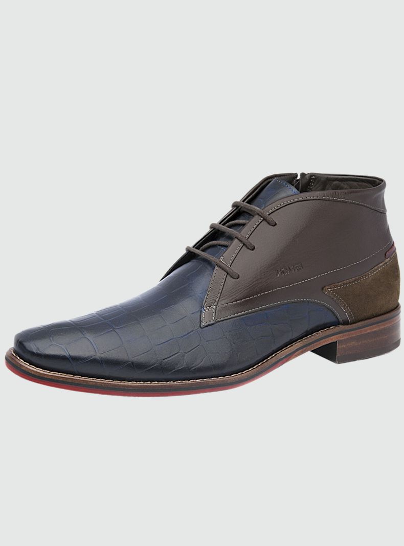 Botin Ferracini Hombre 5678 Azul Casual-0