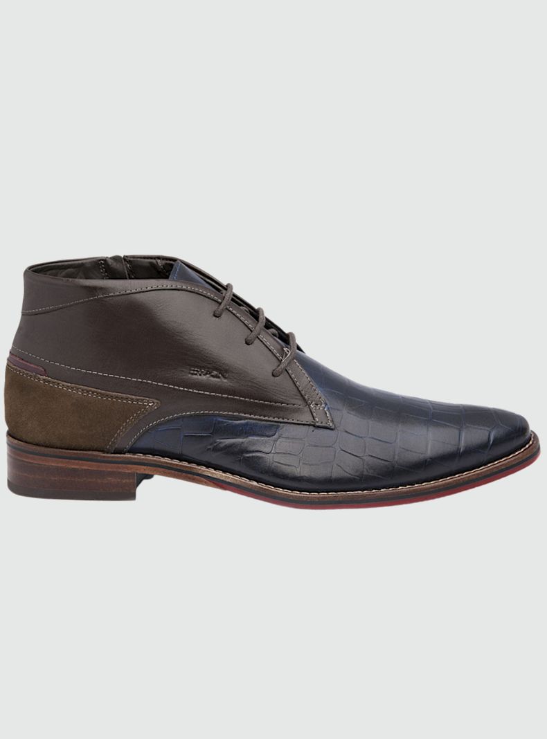 Botin Ferracini Hombre 5678 Azul Casual-1