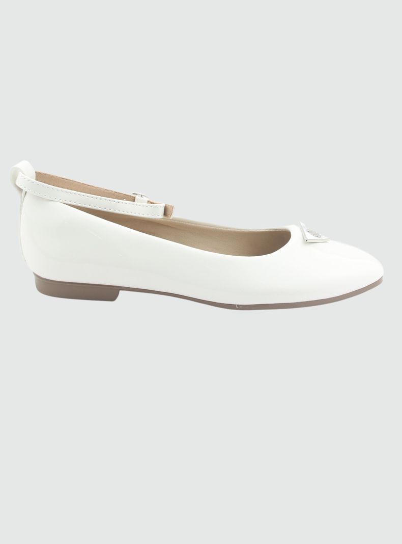 Ballerina Chalada Mujer Nazzer-1 Blanco Casual