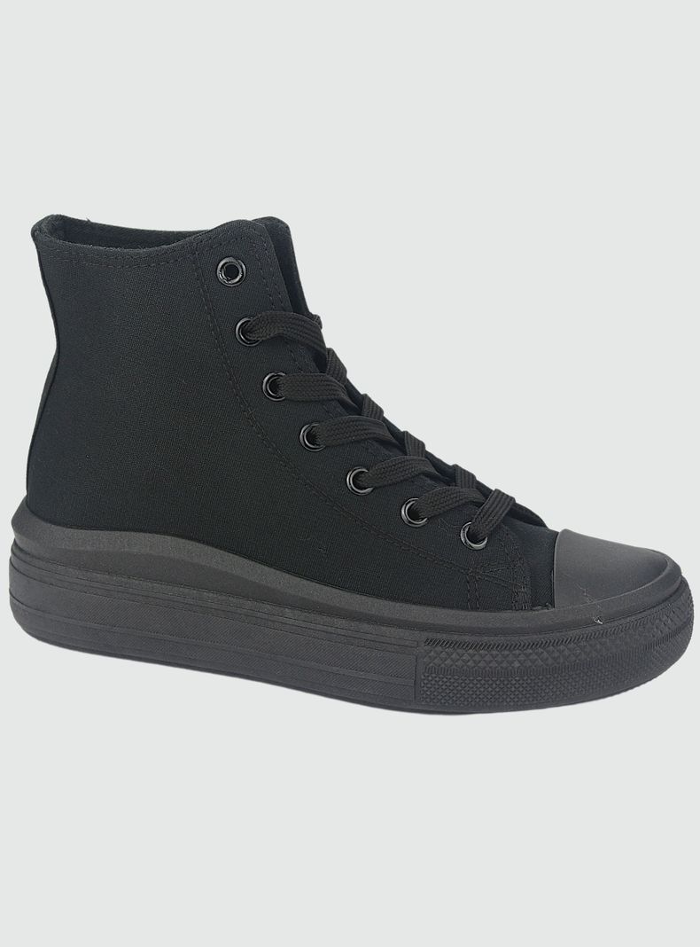 Zapatilla Chalada Mujer Clu-2 Negro Plataforma-0