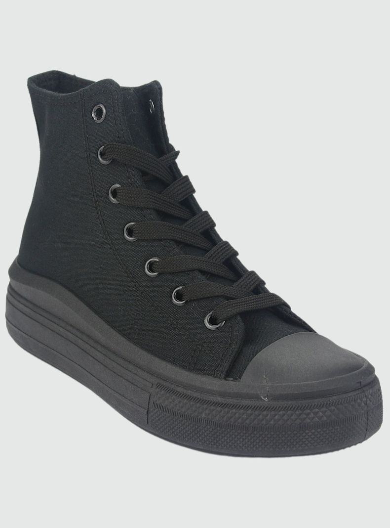 Zapatilla Chalada Mujer Clu-2 Negro Plataforma-2
