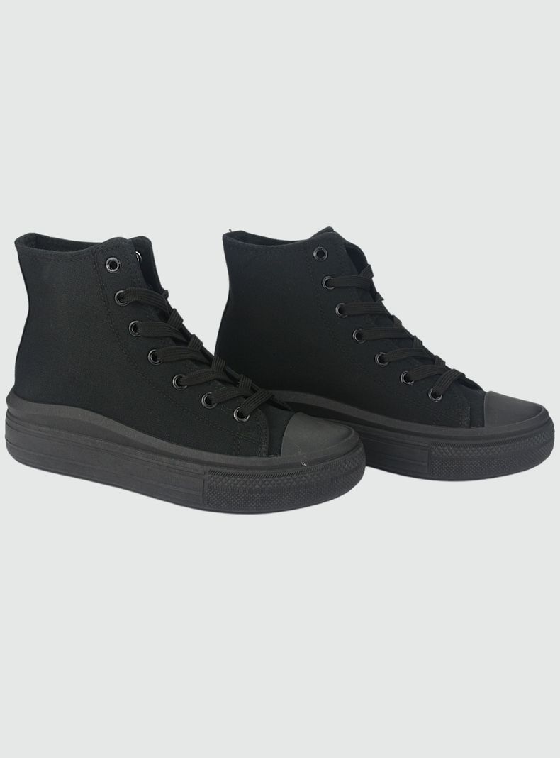 Zapatilla Chalada Mujer Clu-2 Negro Plataforma-4