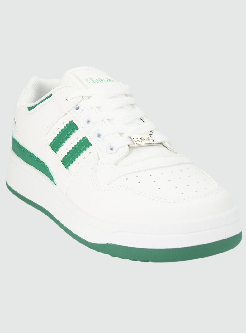 Zapatilla Chalada Mujer Juve-1 Blanco Verde Urbano-2