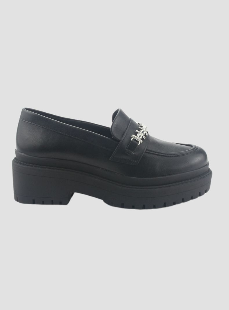Mocasin Via Marte Mujer 013-003-01 Negro Casual