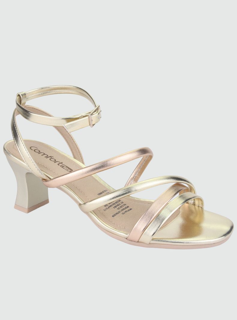 Sandalia Comfortflex Mujer 2259403 Dorado Moda-0