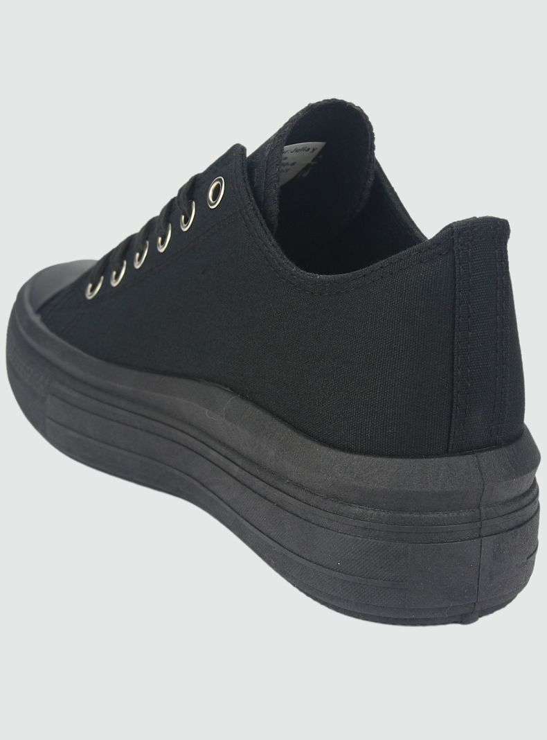Zapatilla Chalada Mujer Clu-10 Negro Plataforma-3