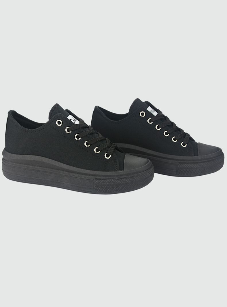 Zapatilla Chalada Mujer Clu-10 Negro Plataforma-4