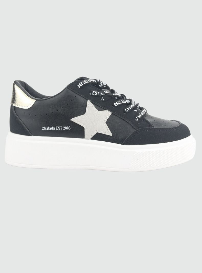 Zapatilla Chalada Mujer Candy-36 Negro Urbano-0