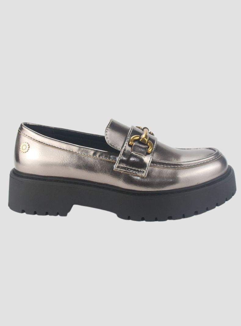 Mocasin Chalada Mujer Lenin-4 Plateado Casual-0