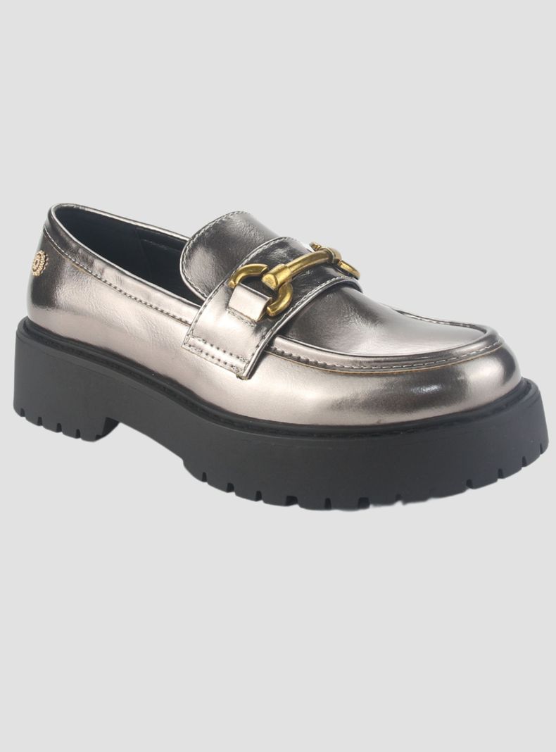 Mocasin Chalada Mujer Lenin-4 Plateado Casual-2