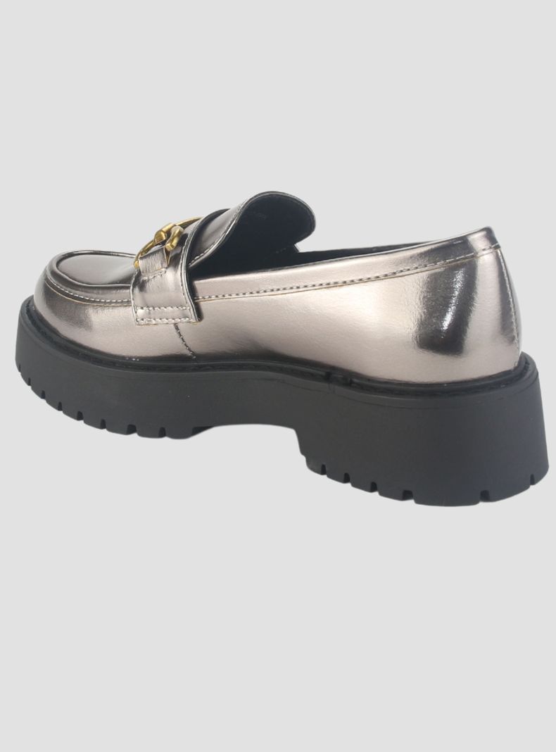 Mocasin Chalada Mujer Lenin-4 Plateado Casual-3