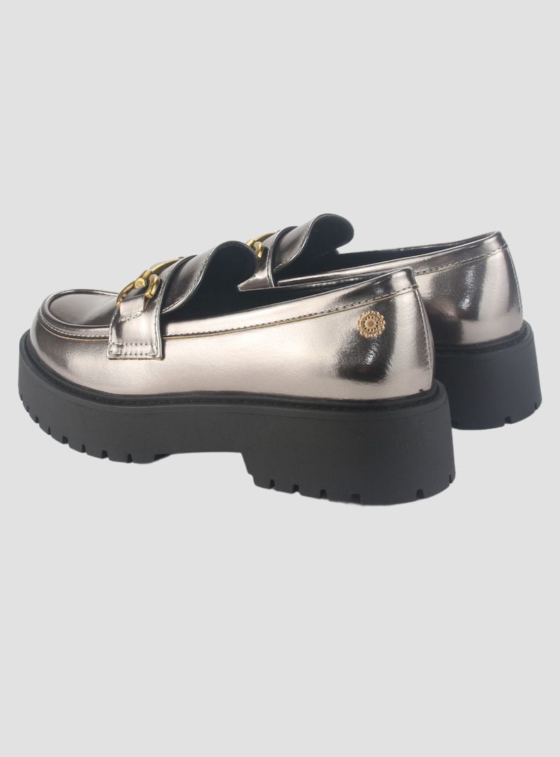 Mocasin Chalada Mujer Lenin-4 Plateado Casual-5