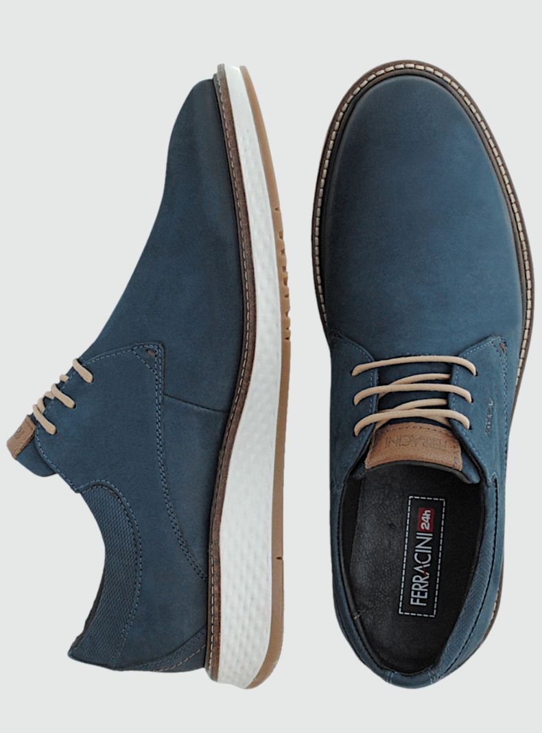 Zapato Ferracini Hombre 3301-586 Azul Casual-3