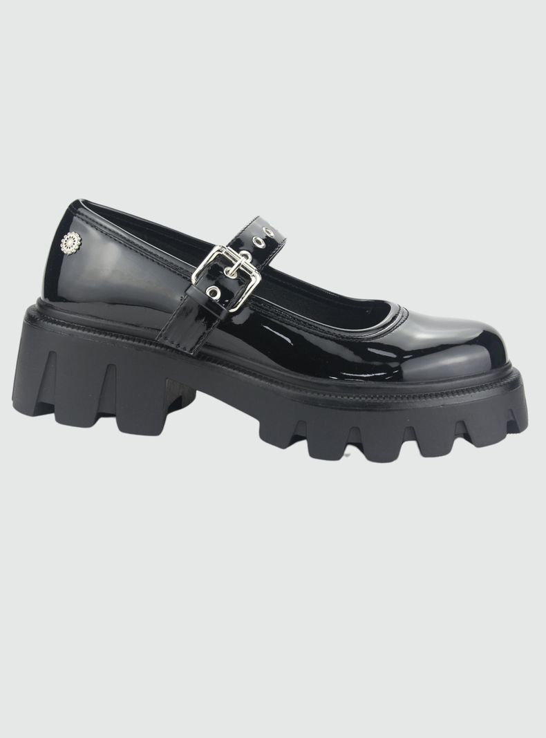 Zapato Chalada Mujer Joing-1 Negro Plataforma-0