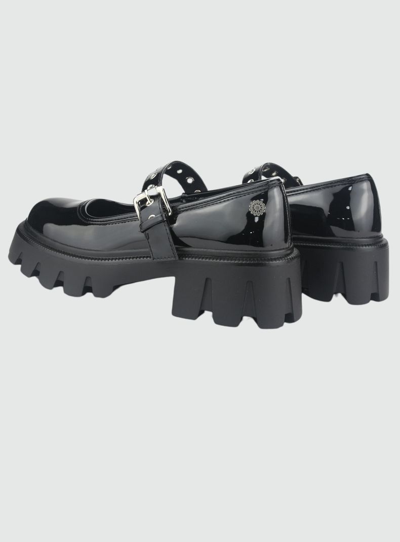 Zapato Chalada Mujer Joing-1 Negro Plataforma-4