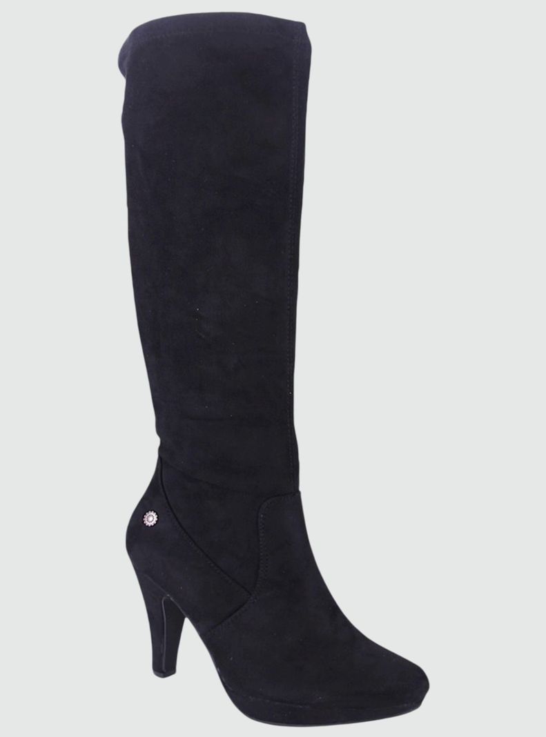 Bota Chalada Mujer Plataform-7 Negro Moda 35