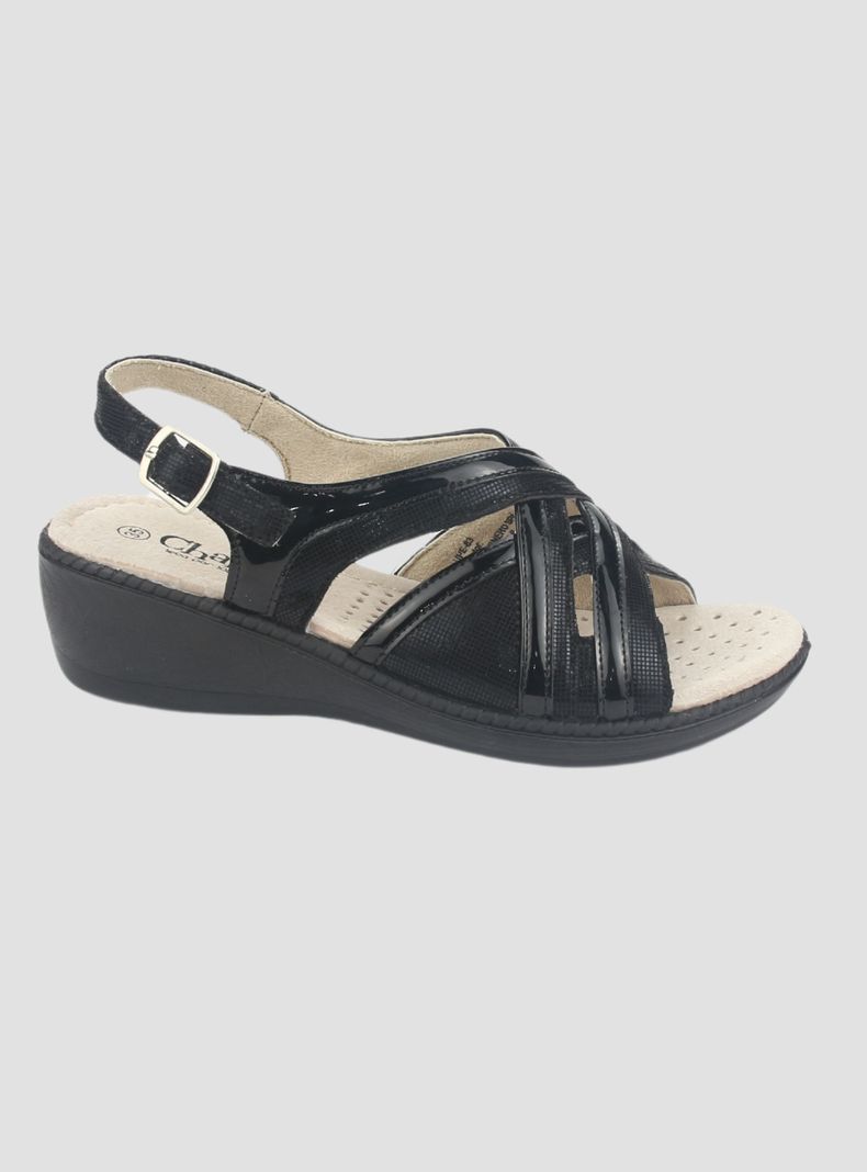 Sandalia Chalada Mujer Lupe-83 Negro Casual-0