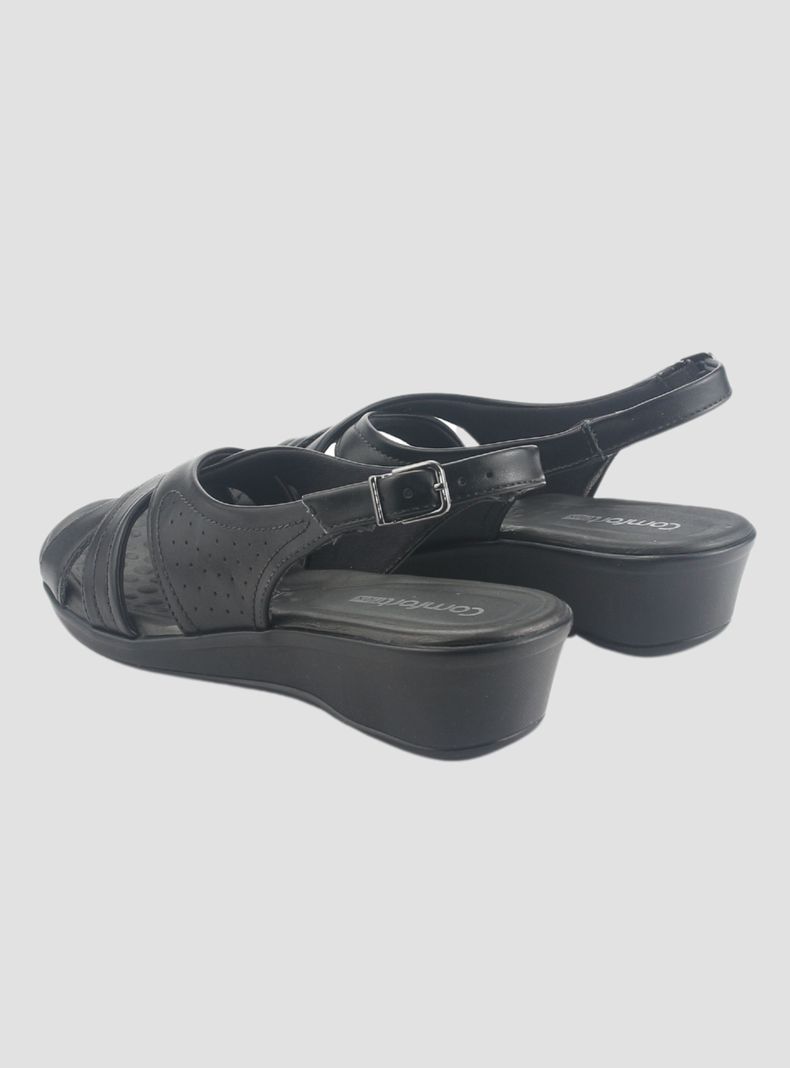 Sandalia Comfortflex Mujer 2472405 Negro Casual-4