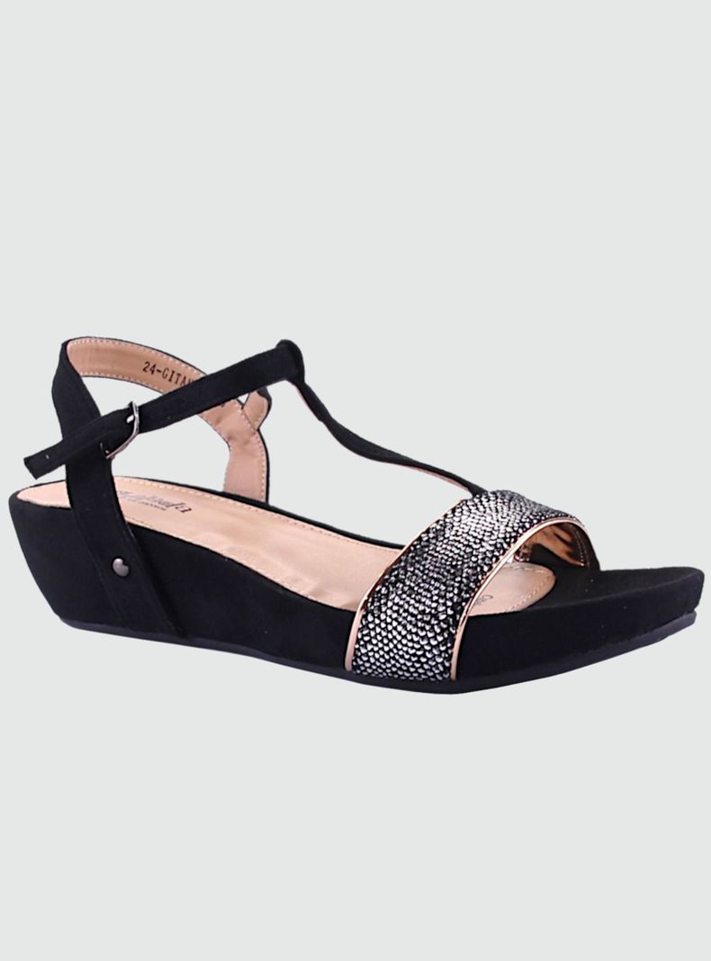 Sandalia Chalada Mujer Gitana-4 Negro Moda