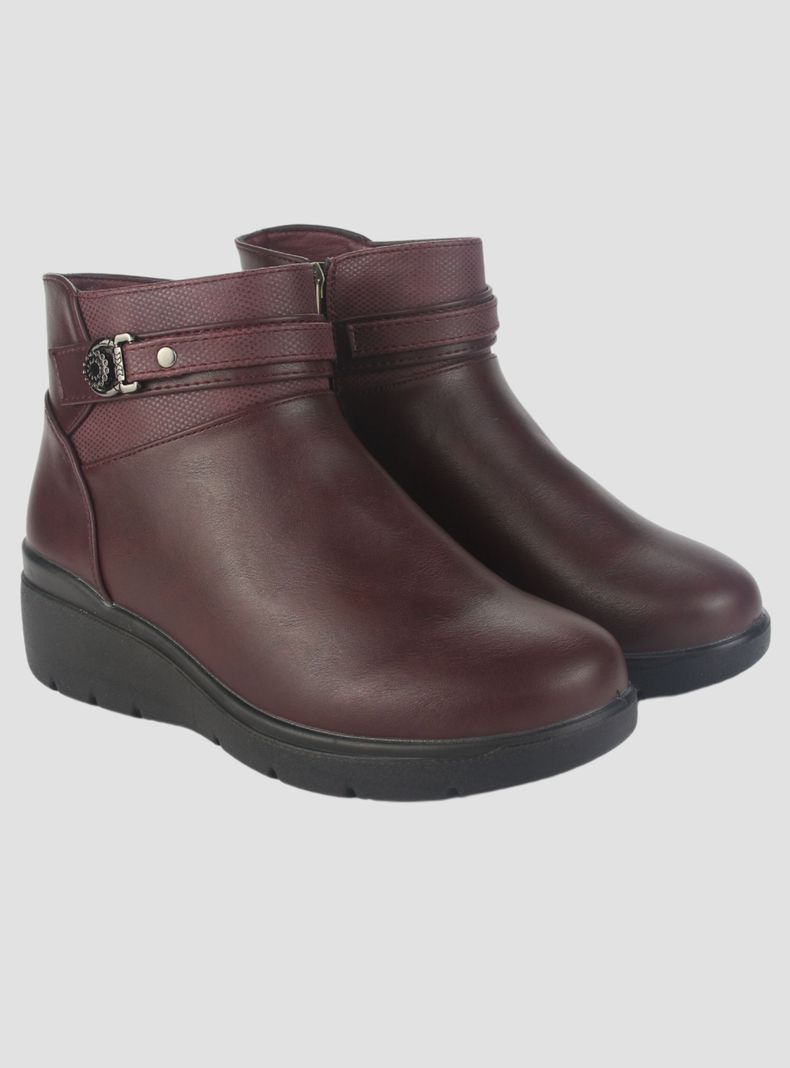 Botin Chalada Mujer Curve-5 Burdeo Casual-4