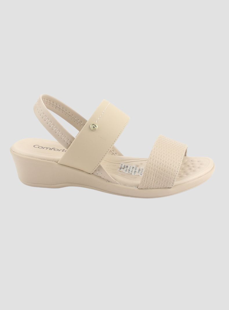 Sandalia Comfortflex Mujer 2472403 Beige Casual-0