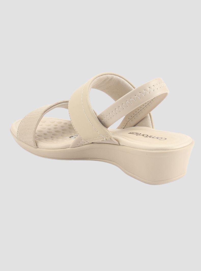 Sandalia Comfortflex Mujer 2472403 Beige Casual-3