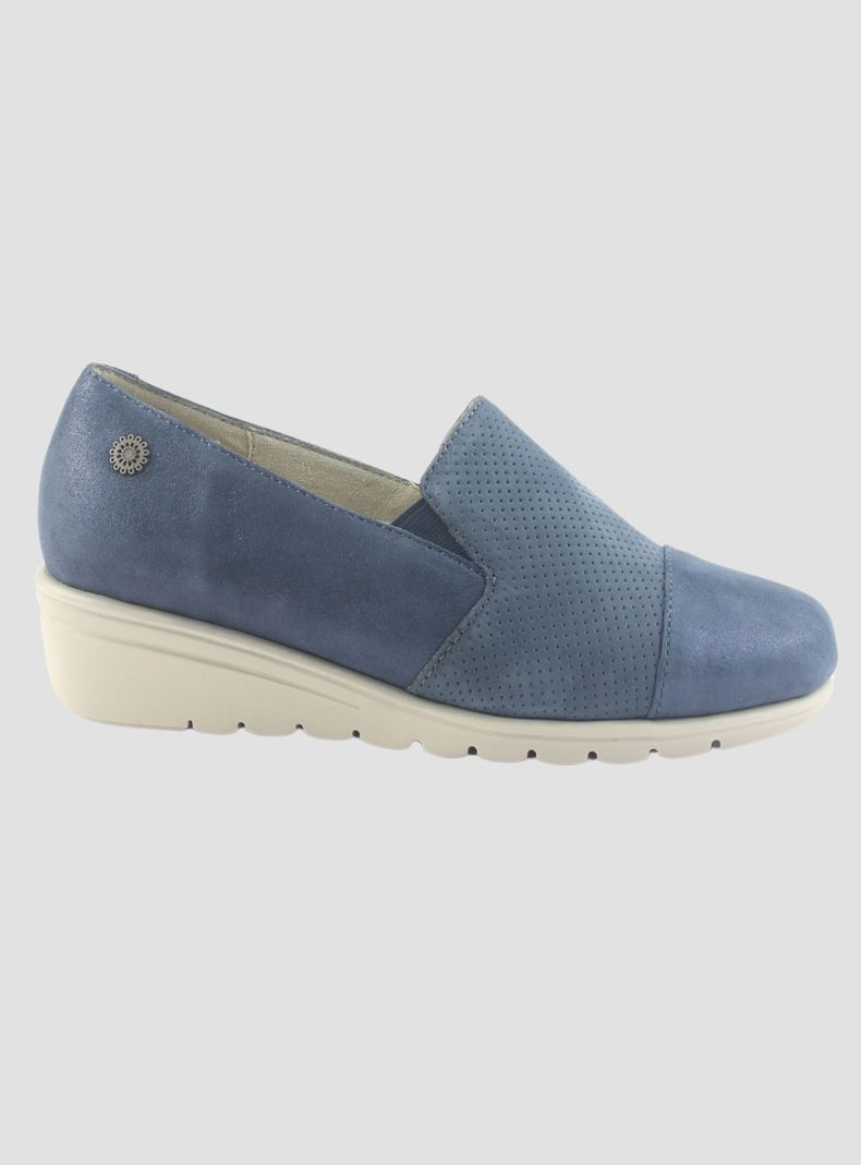 Zapato de Cuero Chalada Mujer Casia-1 Azul Casual-0