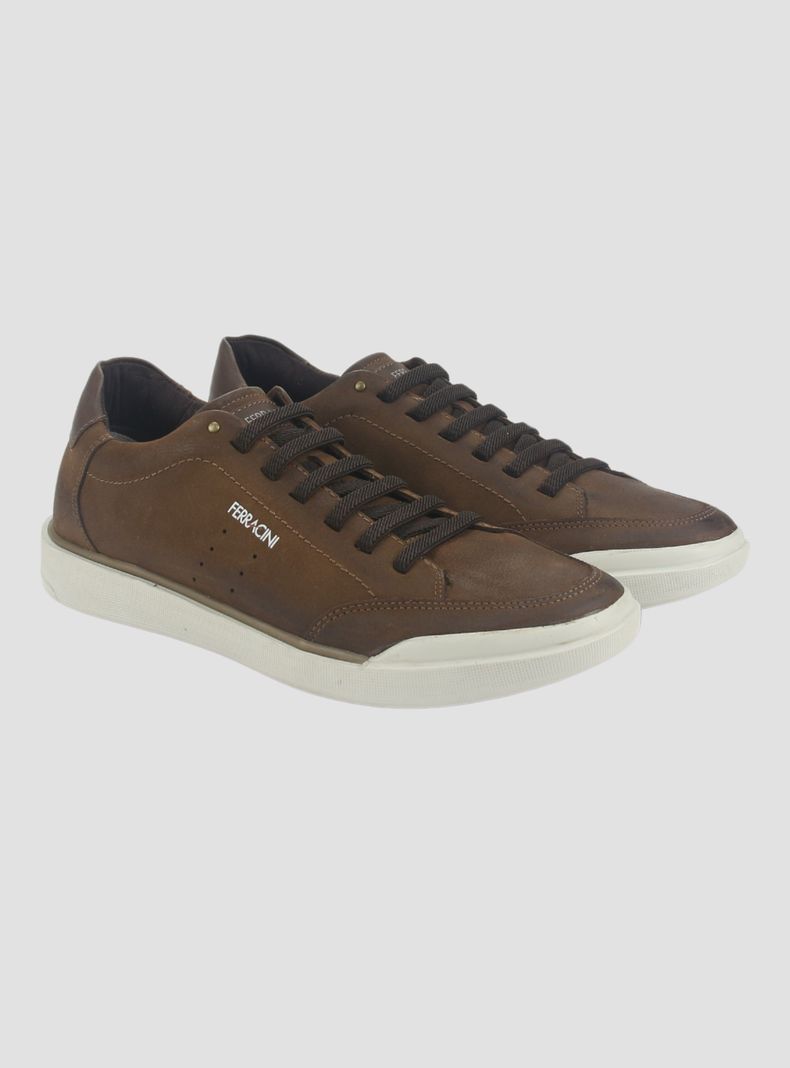 Zapatilla Ferracini Hombre 1059 Café Casual-4