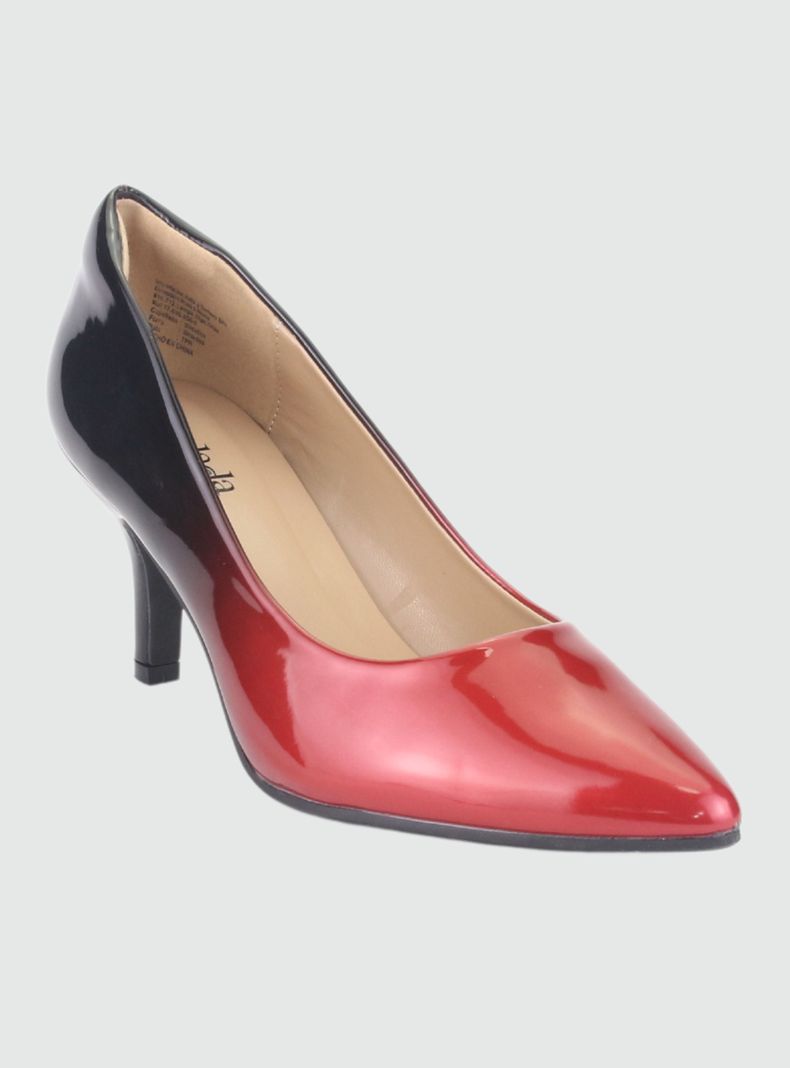 Zapato Chalada Mujer Regent-2 Negro Burgandy Fiesta-2