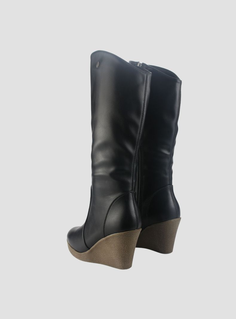 Bota Chalada Mujer Wedge-22 Negro Casual-5