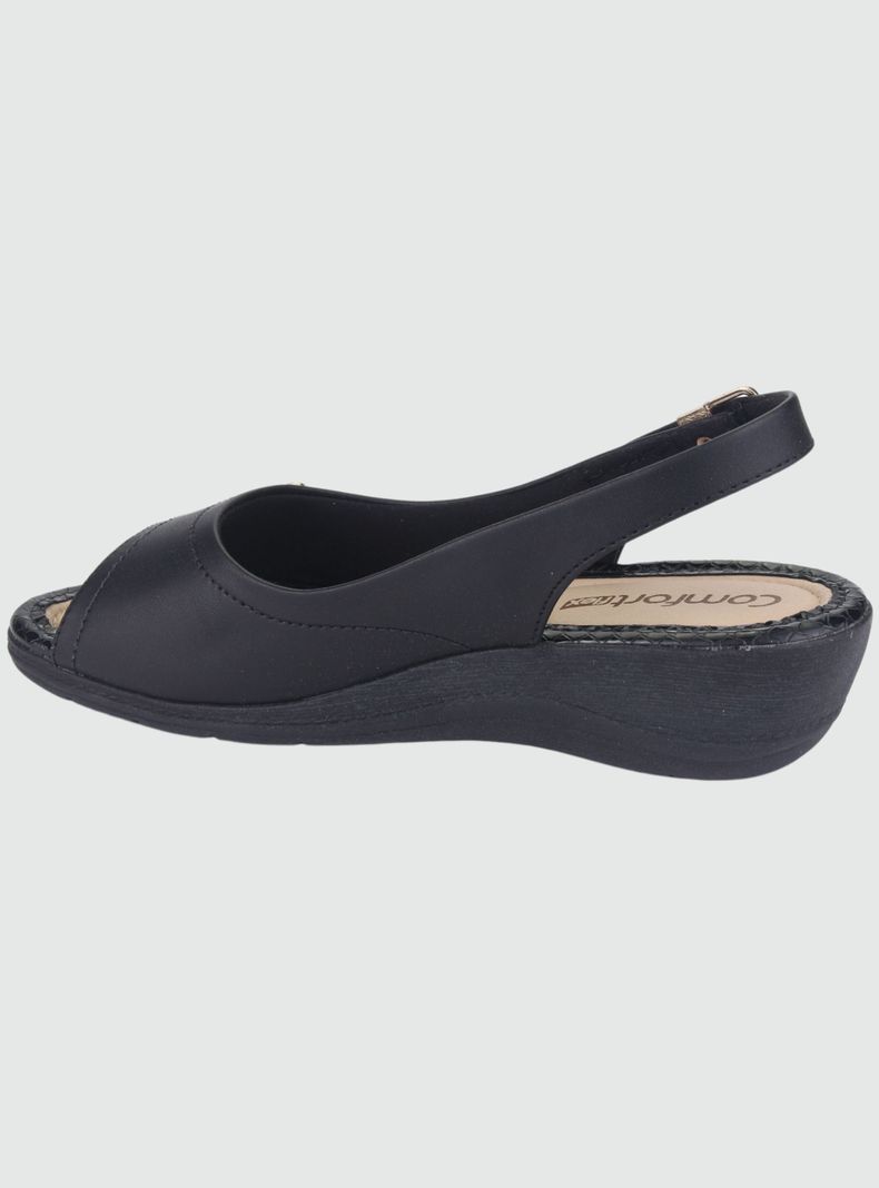 Sandalia Comfortflex Mujer 2296402 Negro Moda-1