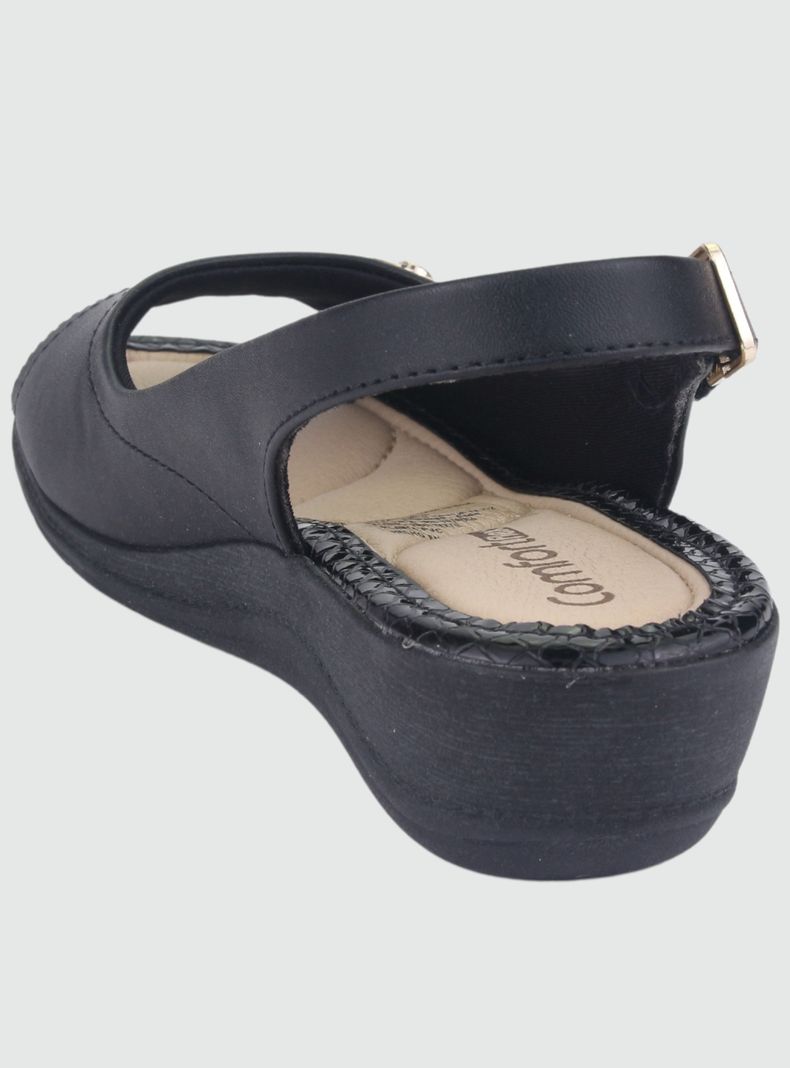 Sandalia Comfortflex Mujer 2296402 Negro Moda-3