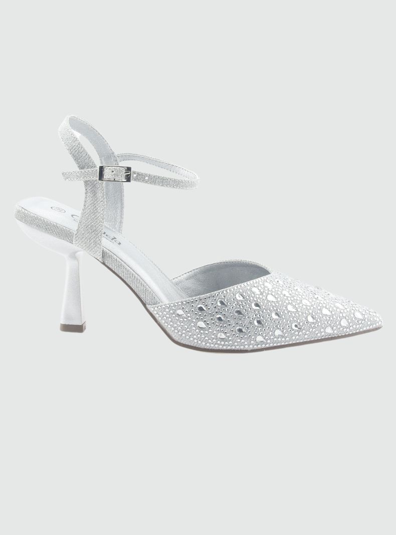 Zapato Plateado de Mujer con Taco Rebi-1-0