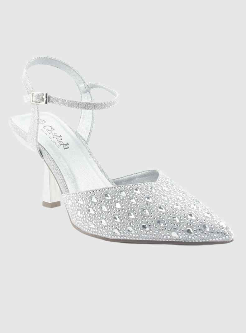Zapato Plateado de Mujer con Taco Rebi-1-2