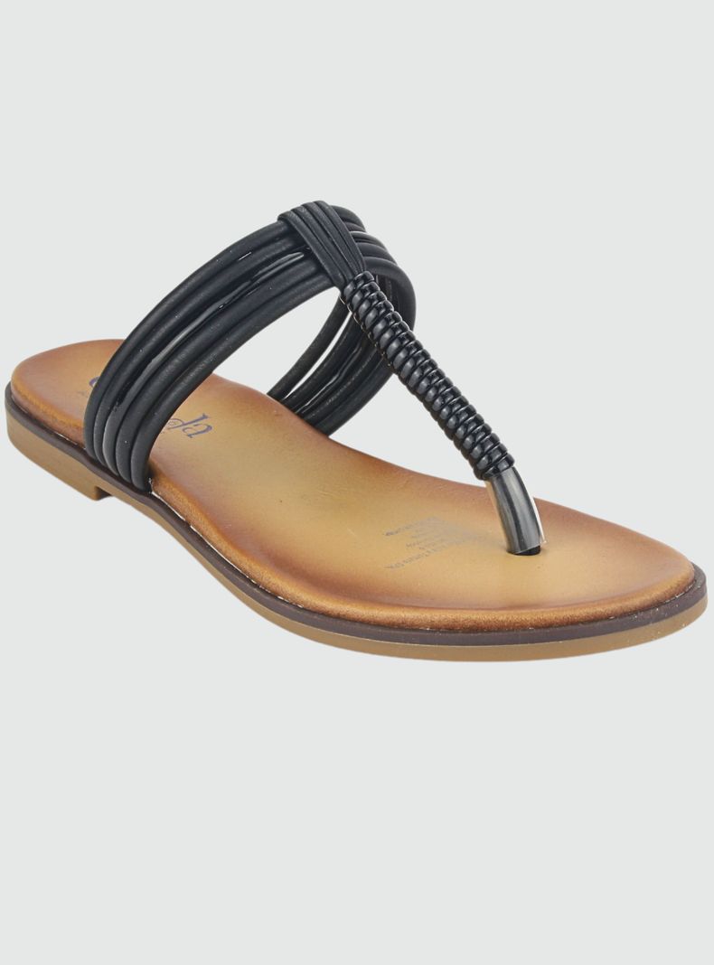 Sandalia Chalada Mujer Greca-60 Negro Casual-2