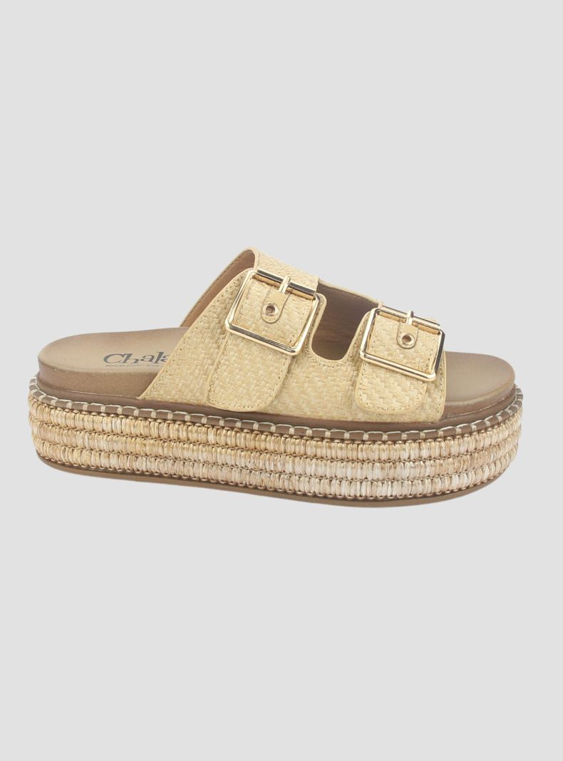 Sandalia Chalada Mujer Yukon-15 Beige Plataforma Poki-0