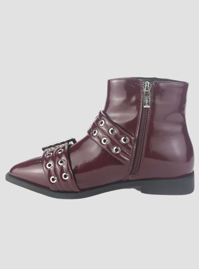 Botin Chalada Mujer Slik-11 Burdeo Casual-1