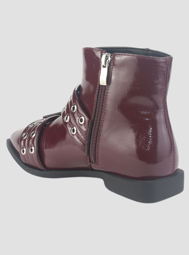 Botin Chalada Mujer Slik-11 Burdeo Casual-3