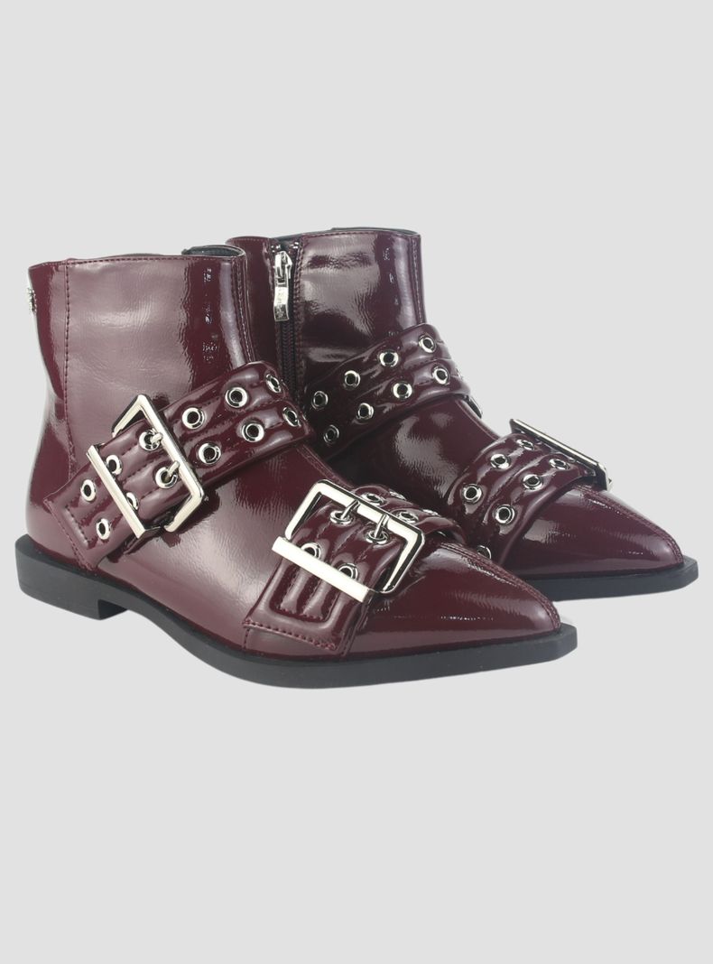 Botin Chalada Mujer Slik-11 Burdeo Casual-4