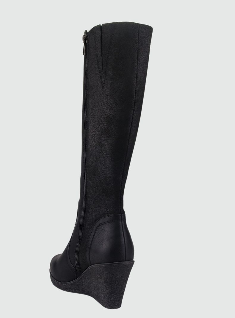 Bota Chalada Mujer Wedge-40 Negro Casual-2