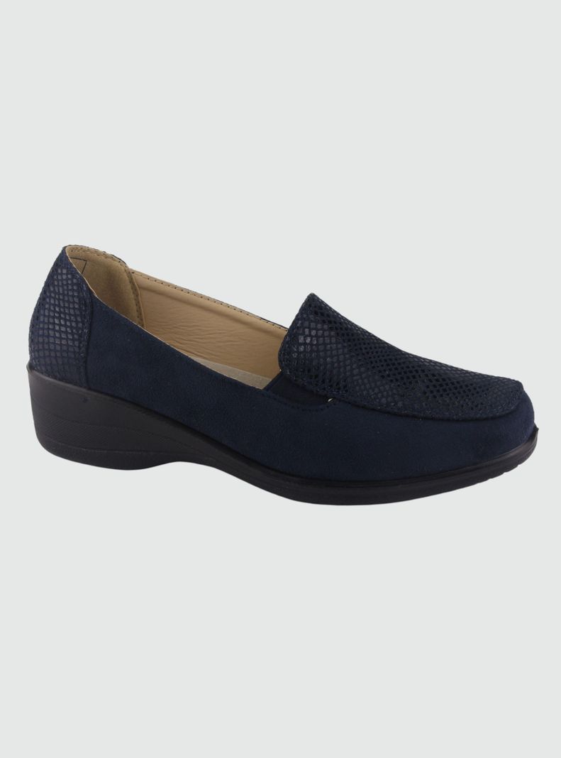 Mocasin Chalada Mujer Oscar-1 Azul Marino Comfort-0
