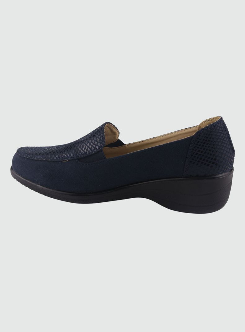 Mocasin Chalada Mujer Oscar-1 Azul Marino Comfort-1