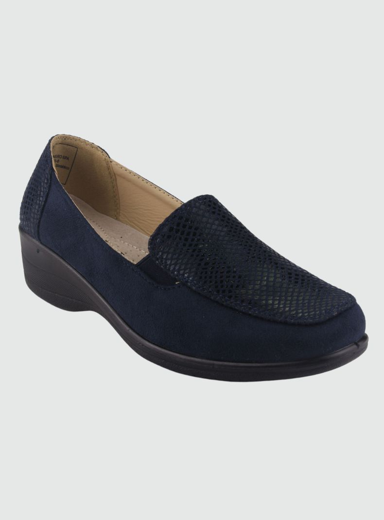 Mocasin Chalada Mujer Oscar-1 Azul Marino Comfort-2