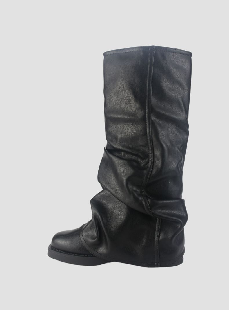 Bota Chalada Mujer Biker-7 Negro Casual-1