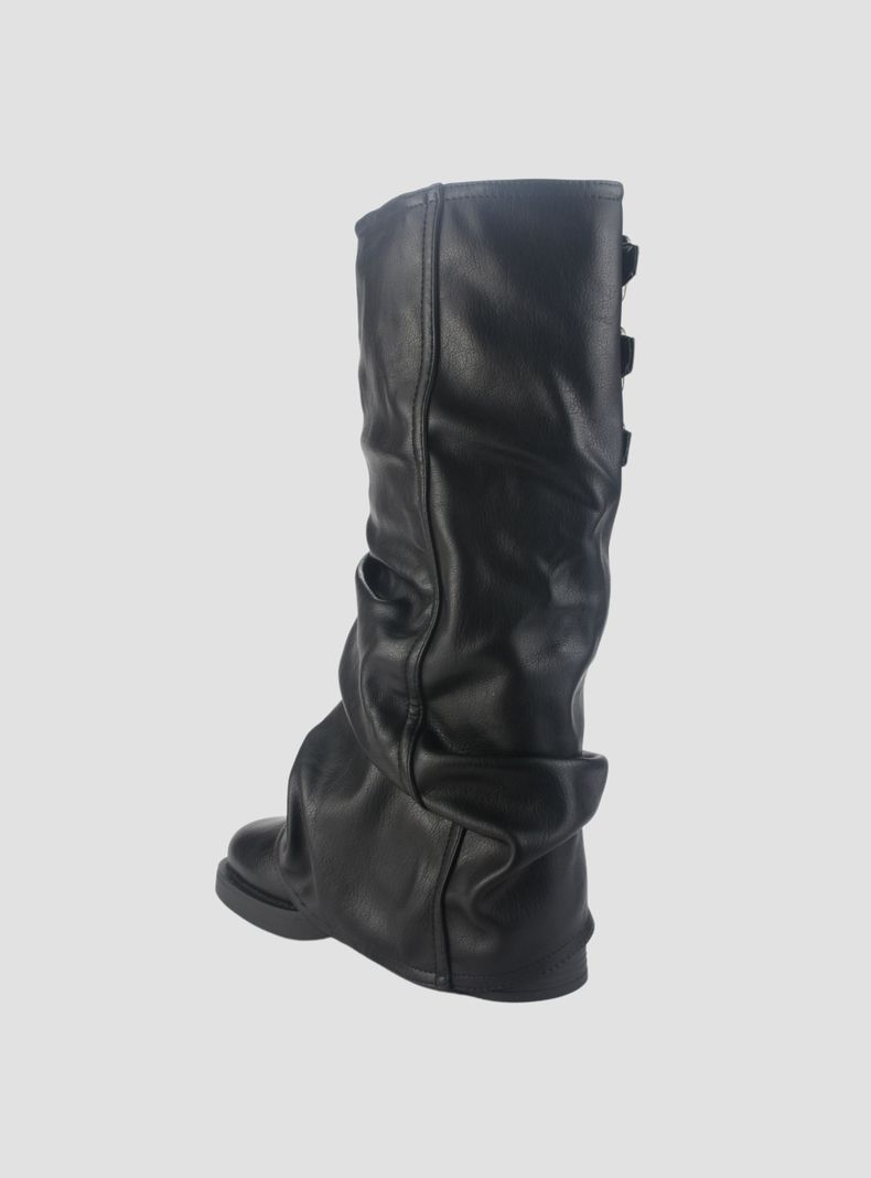 Bota Chalada Mujer Biker-7 Negro Casual-3