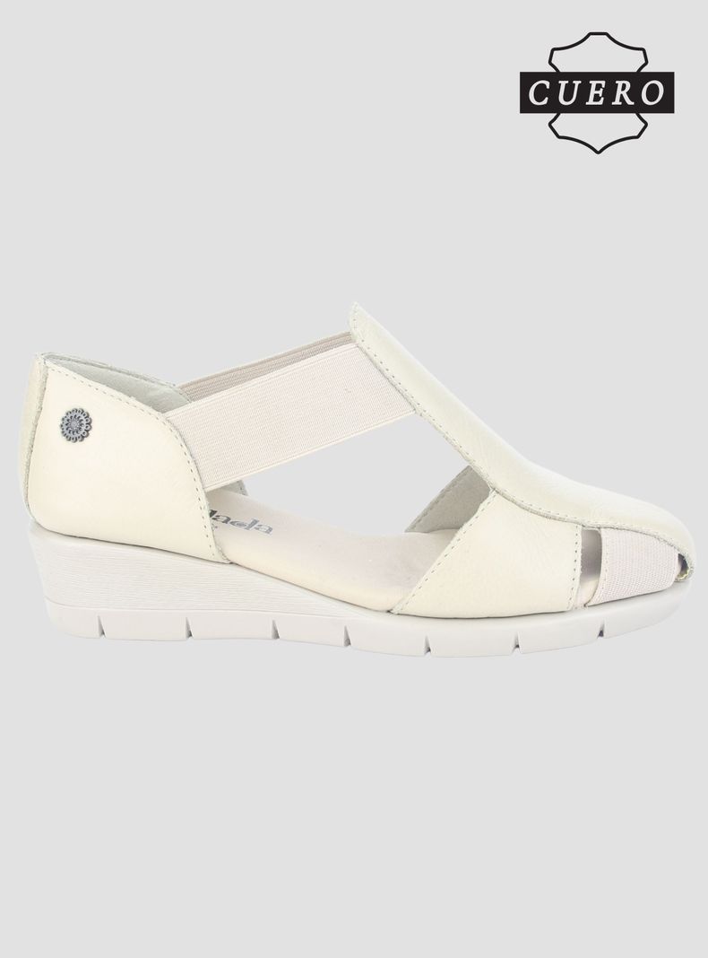 Sandalia de Cuero Chalada Mujer Calafate-3 Beige Casual-1