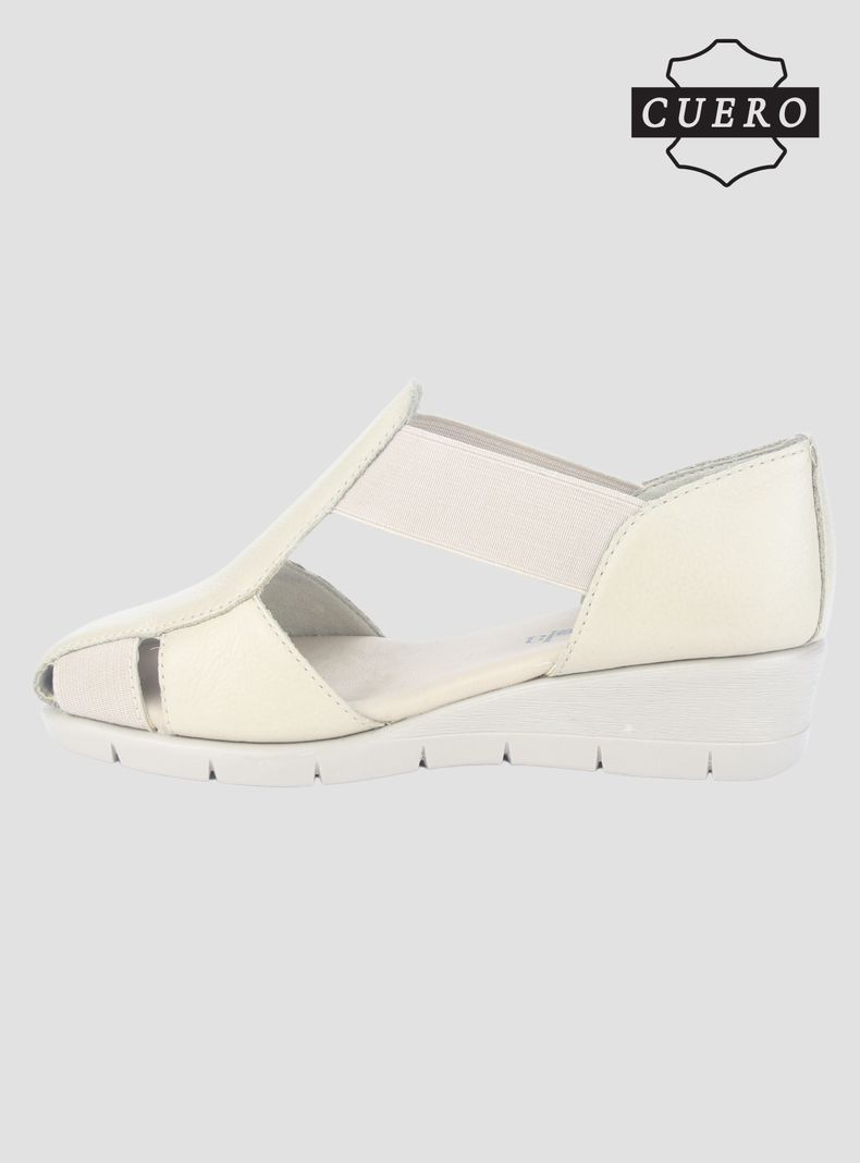 Sandalia de Cuero Chalada Mujer Calafate-3 Beige Casual-2